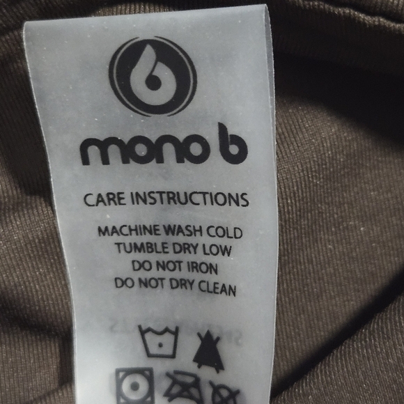 MONO B Women's Leggings Chocolate Brown Size Large NWT - Picture 4 of 5